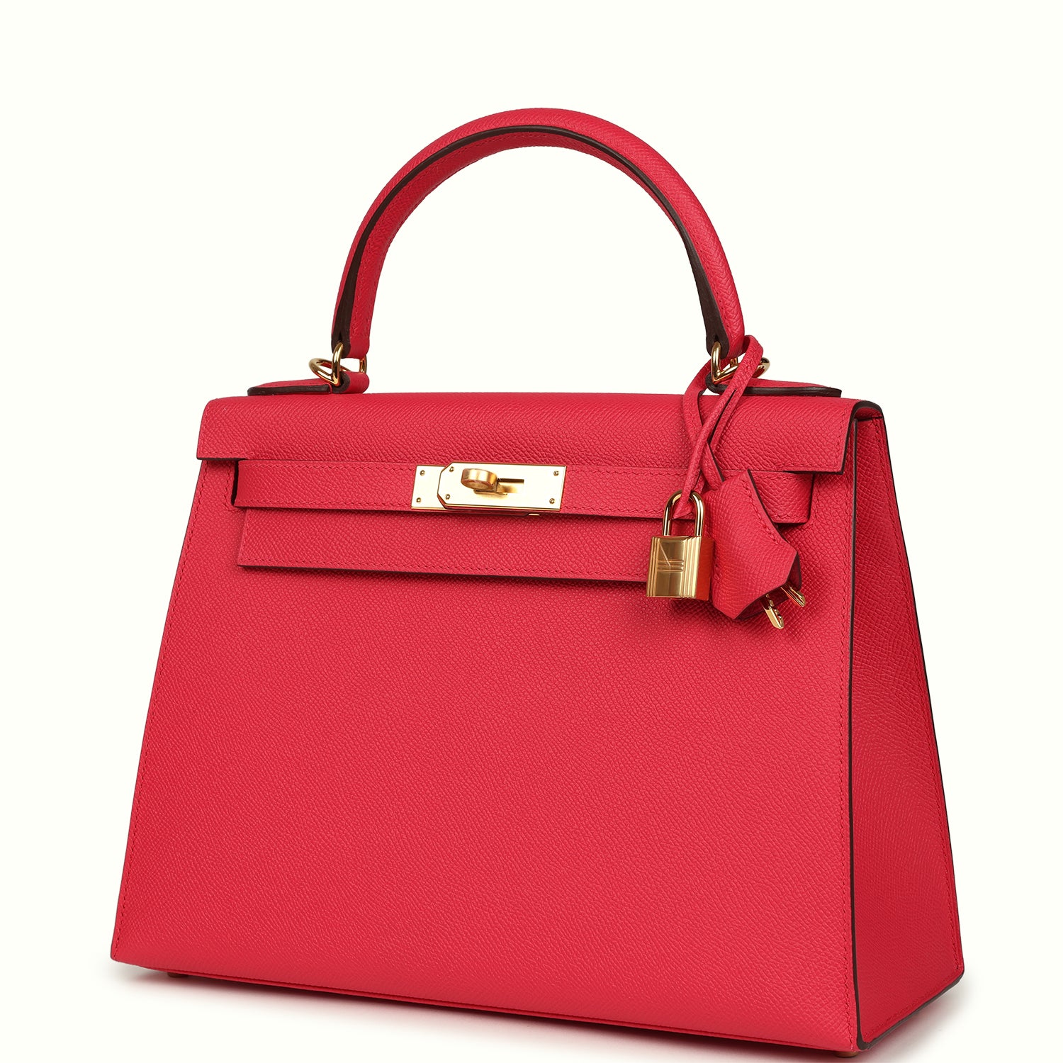 Hermes Kelly Sellier 28 Rose Extreme Epsom Gold Hardware