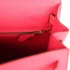 Hermes Kelly Sellier 28 Rose Extreme Epsom Gold Hardware