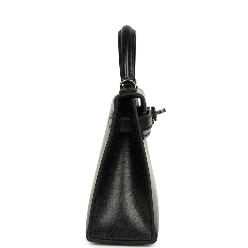 Hermes Kelly Sellier 20 Black Box Palladium Hardware