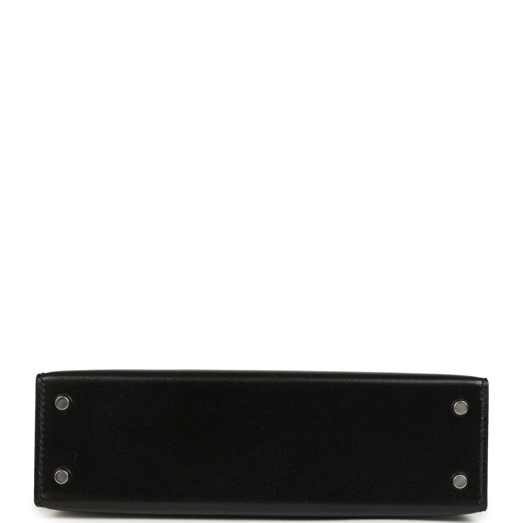 Hermes Kelly Sellier 20 Black Box Palladium Hardware