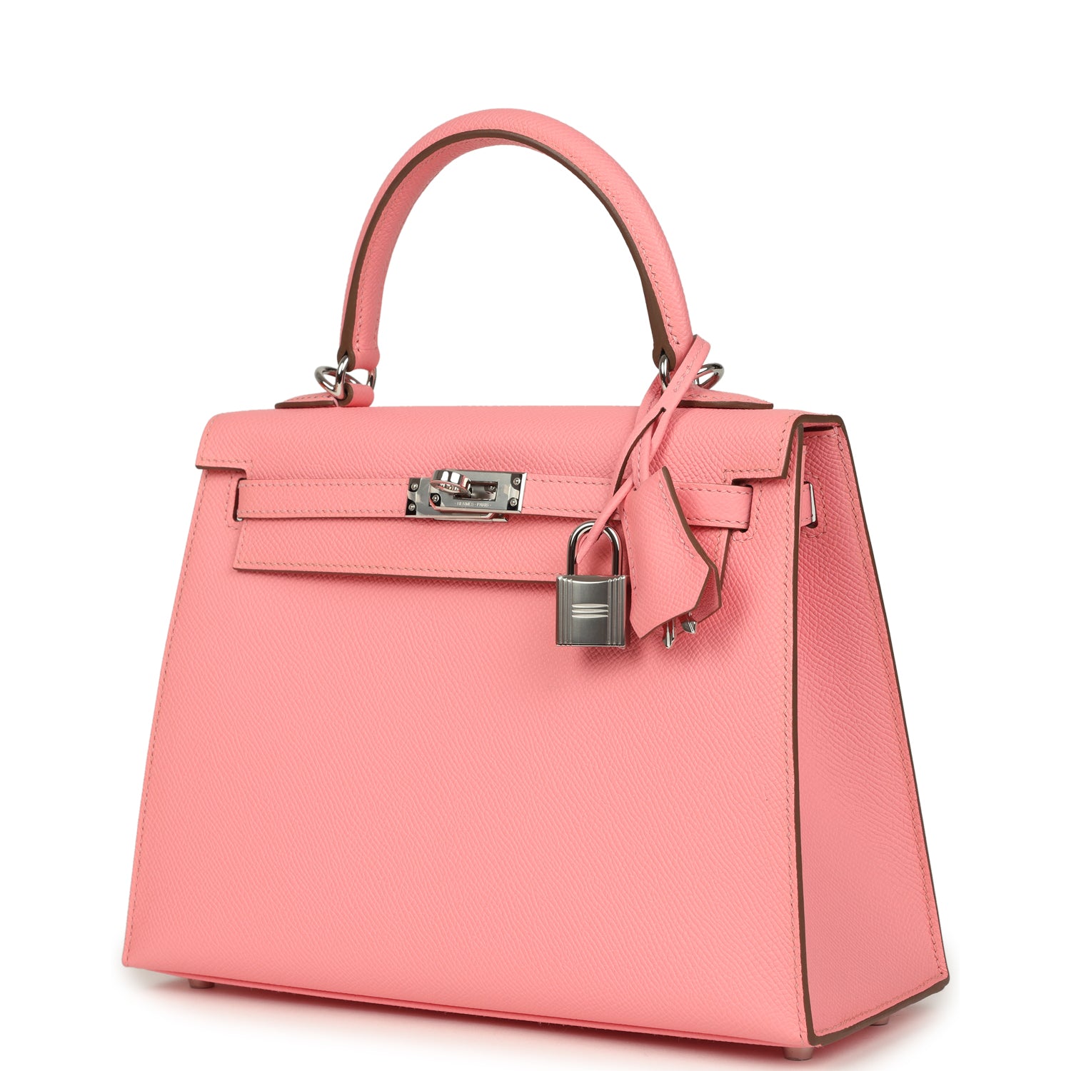 Hermes Kelly Sellier 25 Rose Confetti Epsom Palladium Hardware