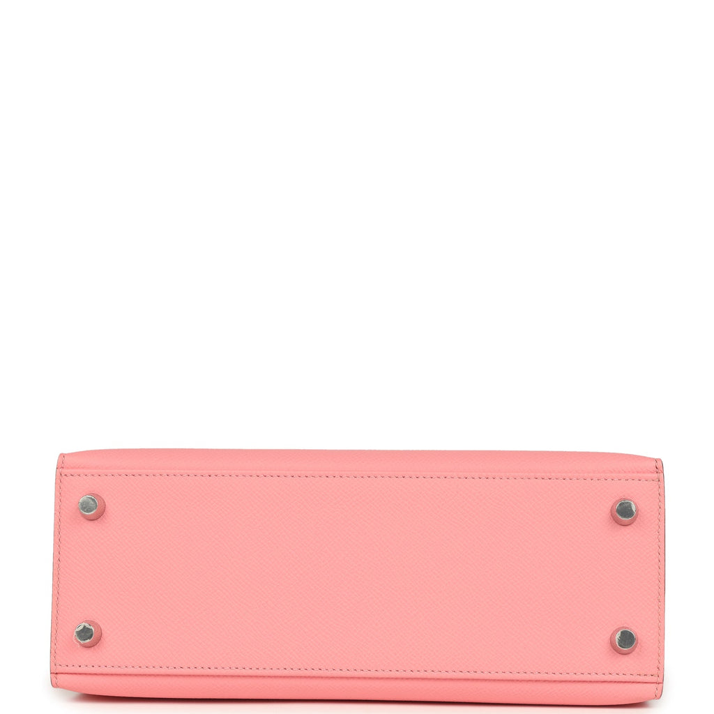 Hermes Kelly Sellier 25 Rose Confetti Epsom Palladium Hardware
