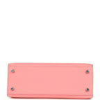 Hermes Kelly Sellier 25 Rose Confetti Epsom Palladium Hardware