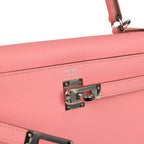 Hermes Kelly Sellier 25 Rose Confetti Epsom Palladium Hardware