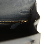 Hermes Kelly Sellier 25 Bleu Indigo Epsom Gold Hardware