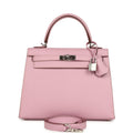 Hermes Kelly Sellier 25 Mauve Sylvestre Epsom Palladium Hardware