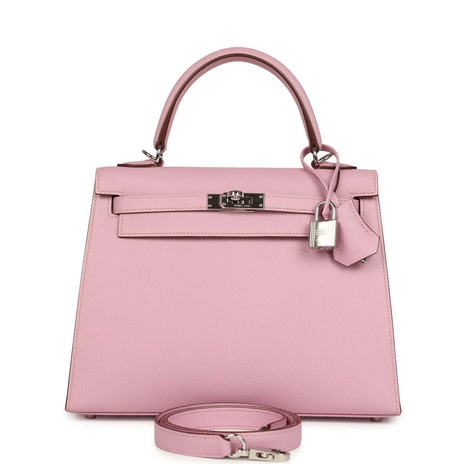 Hermes Kelly Sellier 25 Mauve Sylvestre Epsom Palladium Hardware