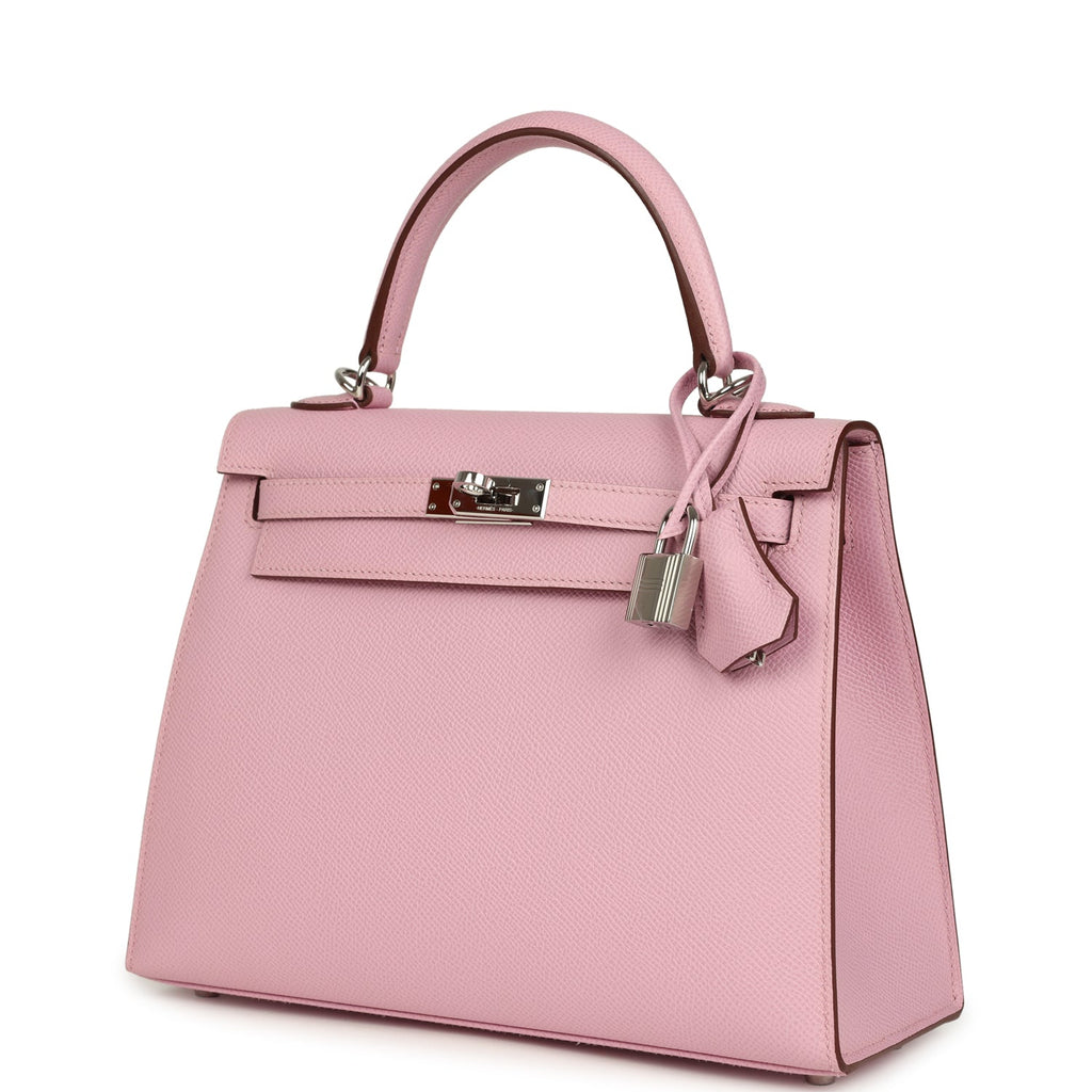 Hermes Kelly Sellier 25 Mauve Sylvestre Epsom Palladium Hardware