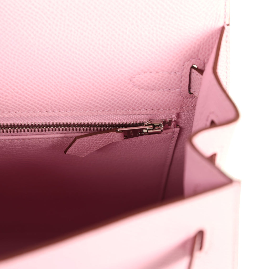 Hermes Kelly Sellier 25 Mauve Sylvestre Epsom Palladium Hardware