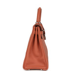 Hermes Kelly Retourne 32 Rose Tea Clemence Palladium Hardware