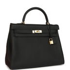 Hermes Kelly Retourne 35 Black Togo Gold Hardware