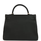 Hermes Kelly Retourne 35 Black Togo Gold Hardware