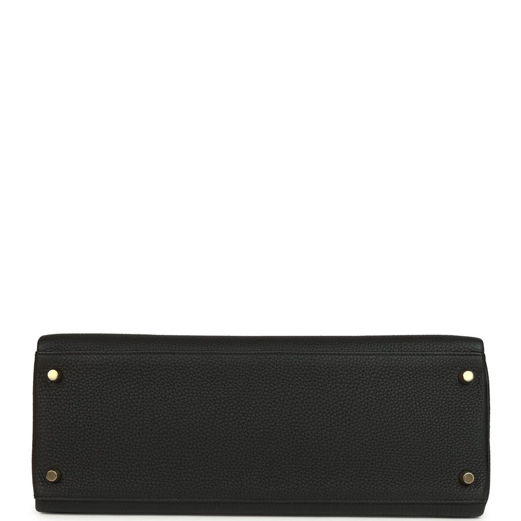 Hermes Kelly Retourne 35 Black Togo Gold Hardware
