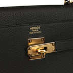 Hermes Kelly Retourne 35 Black Togo Gold Hardware