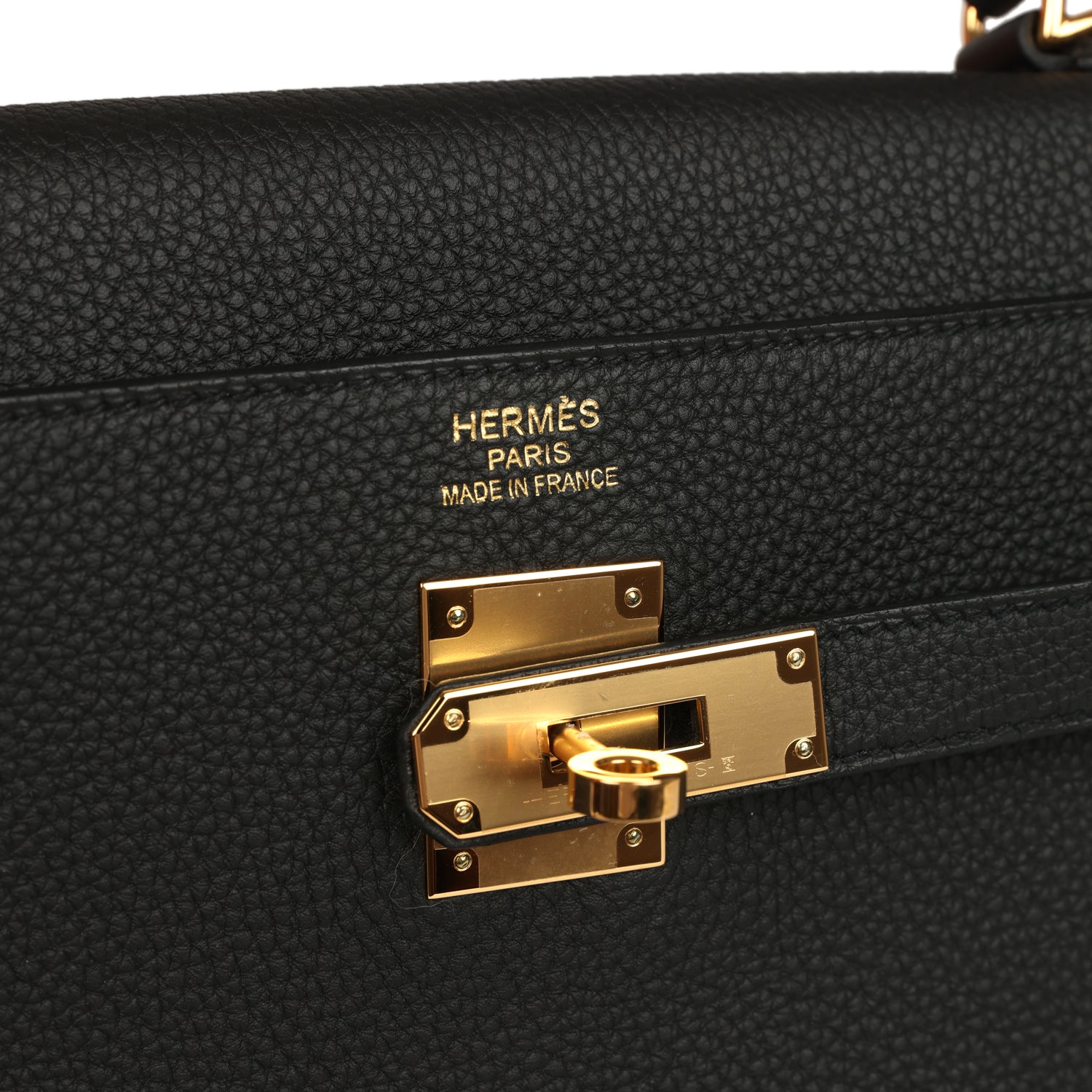 Hermes Kelly Retourne 35 Black Togo Gold Hardware