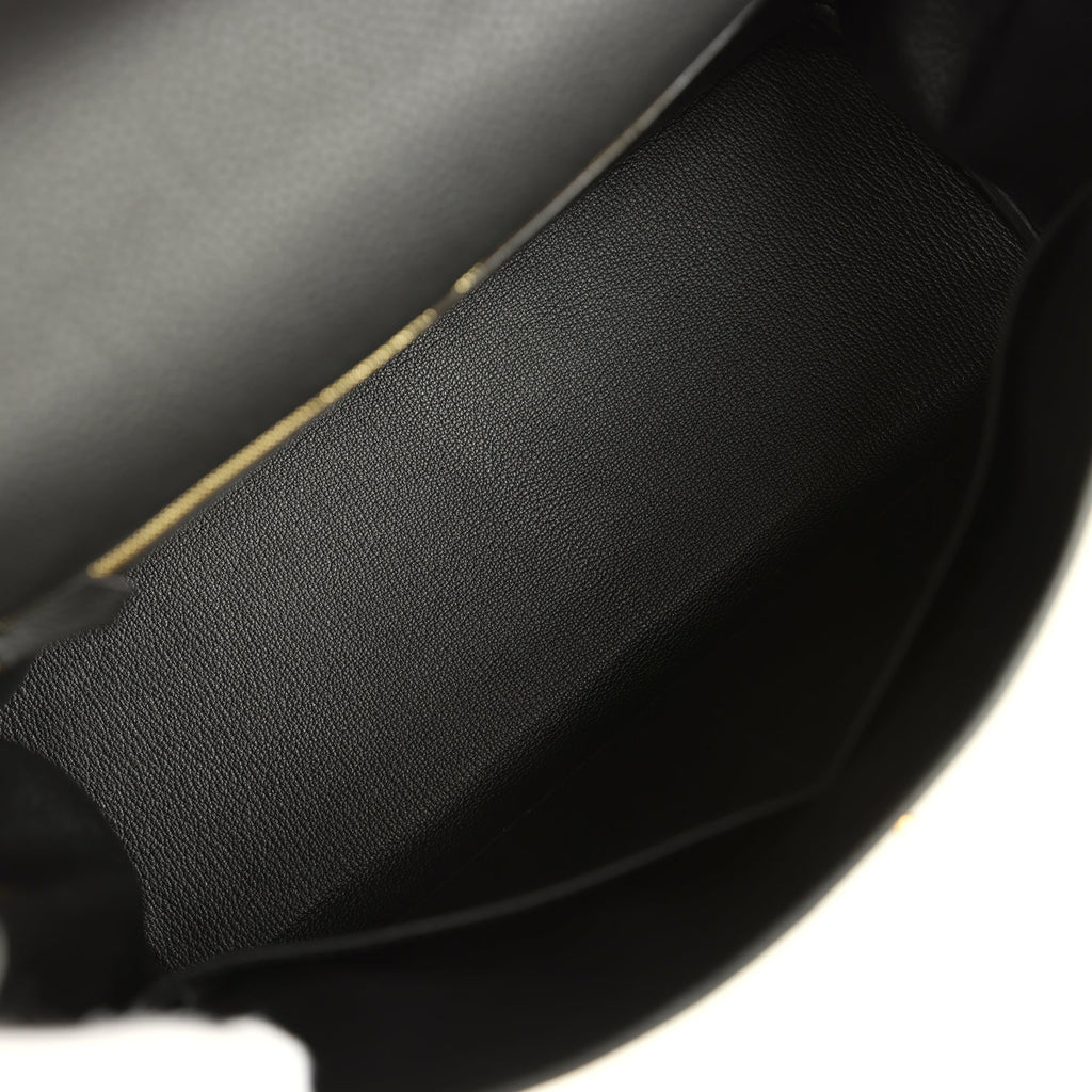 Hermes Kelly Retourne 35 Black Togo Gold Hardware