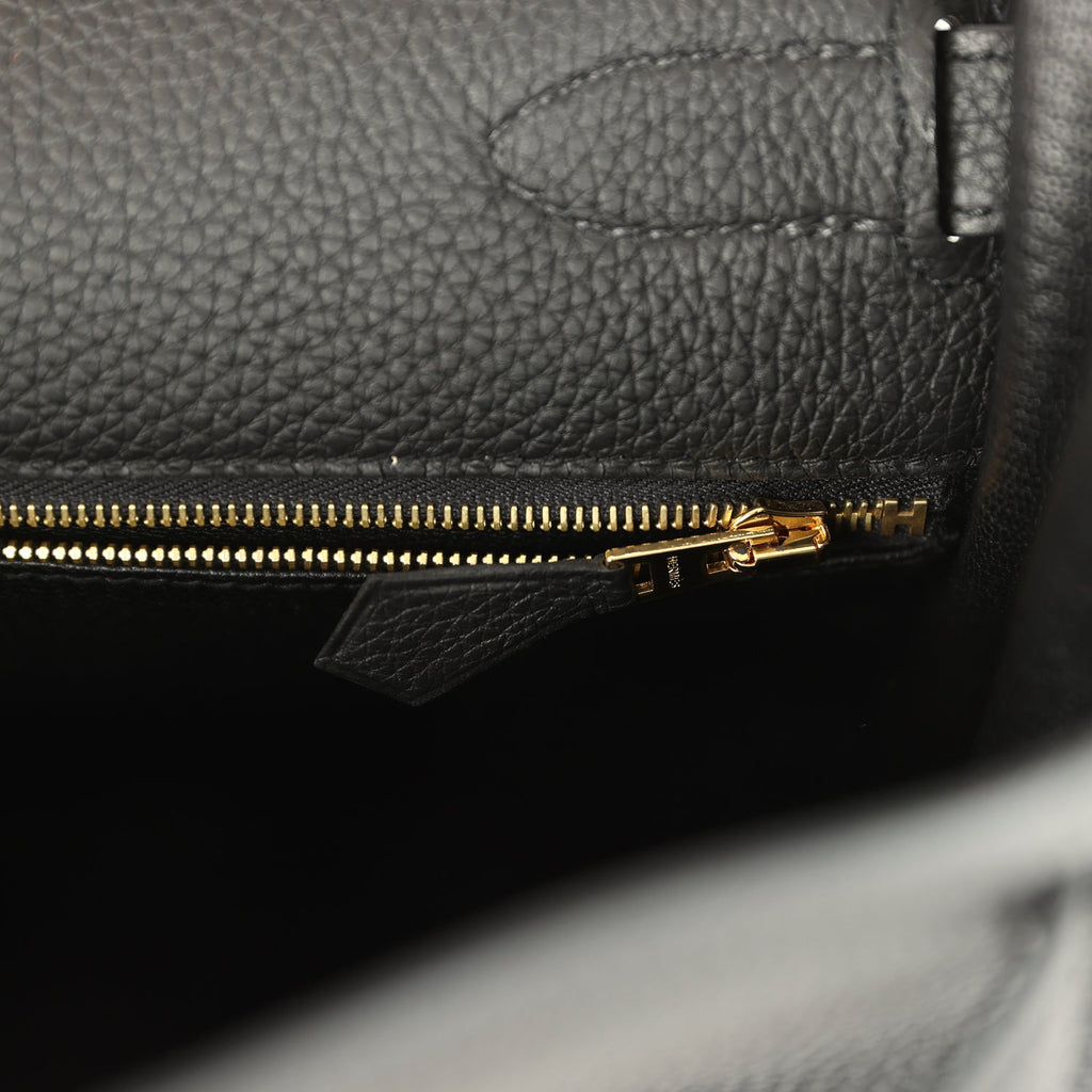 Hermes Kelly Retourne 35 Black Togo Gold Hardware