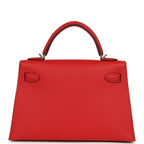 Hermes Kelly Sellier 20 Rouge de Coeur Epsom Palladium Hardware