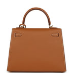 Hermes Kelly Sellier 25 Gold Epsom Gold Hardware