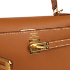 Hermes Kelly Sellier 25 Gold Epsom Gold Hardware