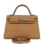 Hermes Kelly Sellier 20 Biscuit Epsom Palladium Hardware
