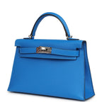 Hermes Kelly Sellier 20 Bleu Hydra Epsom Palladium Hardware