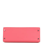 Hermes Kelly Sellier 28 Rose Azalee Epsom Palladium Hardware