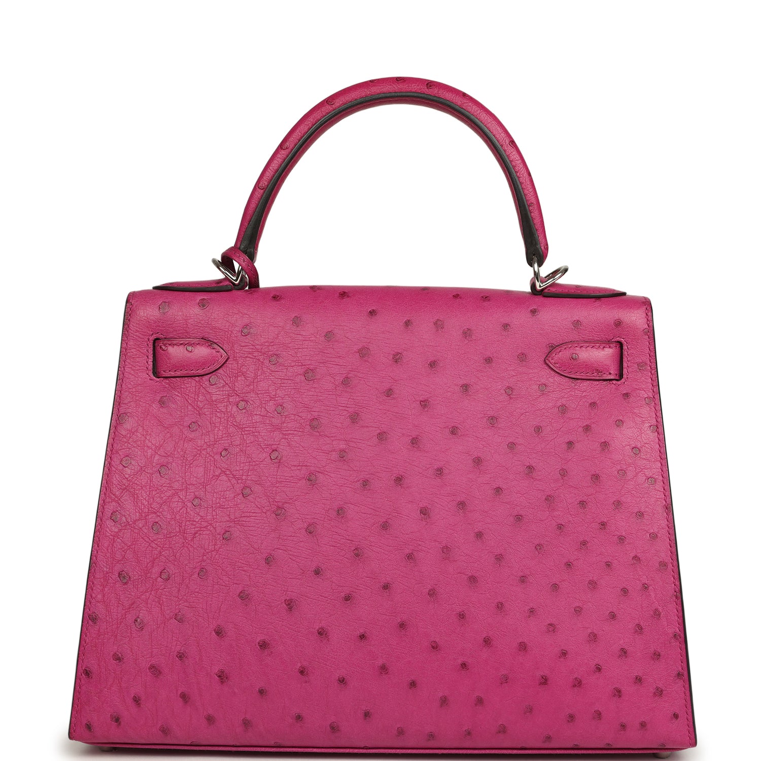 Hermes Kelly Sellier 28 Rose Poupre Ostrich Palladium Hardware