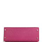 Hermes Kelly Sellier 28 Rose Poupre Ostrich Palladium Hardware