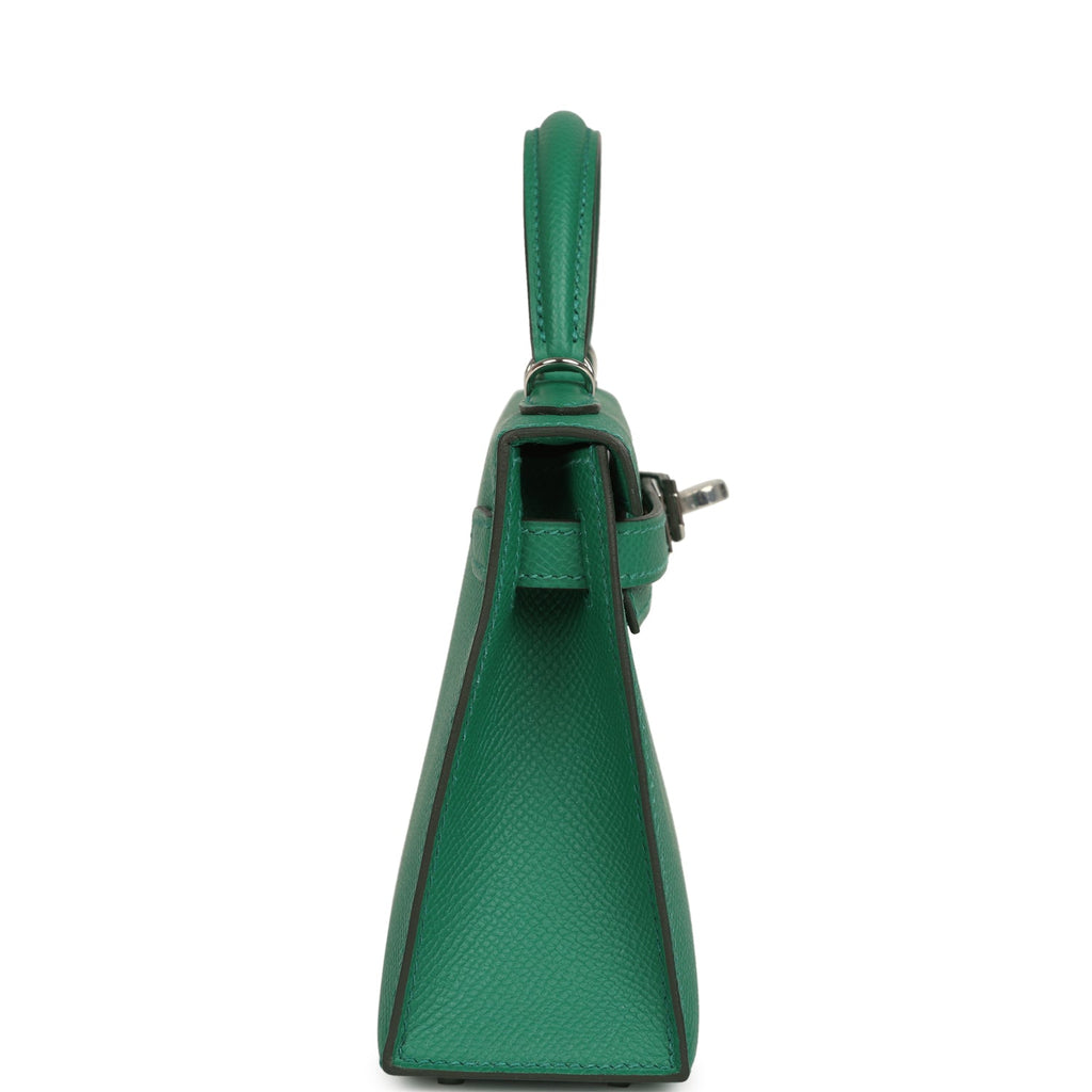 Hermes Kelly Sellier 20 Vert Vertigo Epsom Palladium Hardware