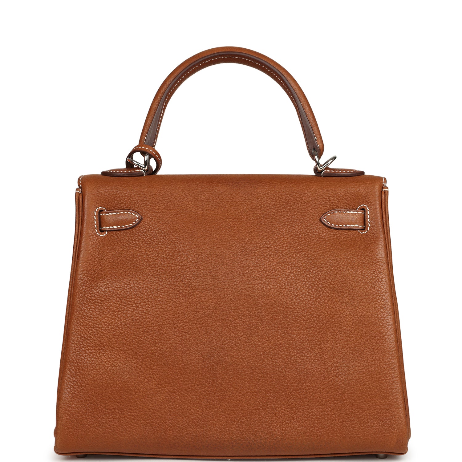 Hermes Kelly Retourne 25 Fauve Barenia Faubourg Palladium Hardware