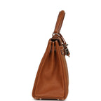 Hermes Kelly Retourne 25 Fauve Barenia Faubourg Palladium Hardware