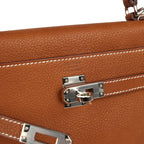 Hermes Kelly Retourne 25 Fauve Barenia Faubourg Palladium Hardware