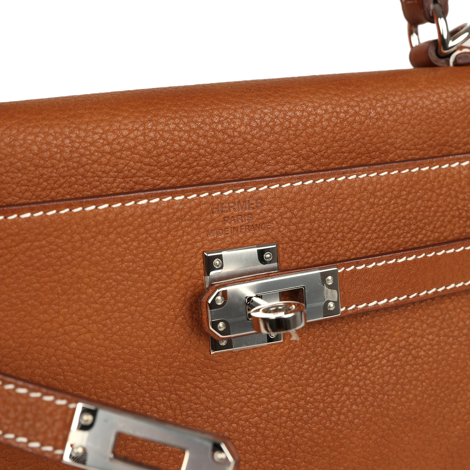 Hermes Kelly Retourne 25 Fauve Barenia Faubourg Palladium Hardware