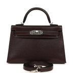 Hermes Kelly Sellier 20 Rouge Sellier Chevre Chamkila Palladium Hardware