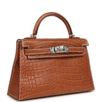 Hermes Special Order (HSS) Kelly Sellier 20 Gold Verso Matte Alligator Palladium Hardware