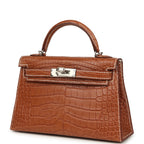 Hermes Special Order (HSS) Kelly Sellier 20 Gold Verso Matte Alligator Palladium Hardware