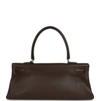 Vintage Hermes Fringe Shoulder Kelly 42 JPG Chocolat Clemence Palladium Hardware