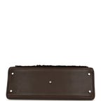 Vintage Hermes Fringe Shoulder Kelly 42 JPG Chocolat Clemence Palladium Hardware