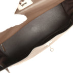Vintage Hermes Fringe Shoulder Kelly 42 JPG Chocolat Clemence Palladium Hardware