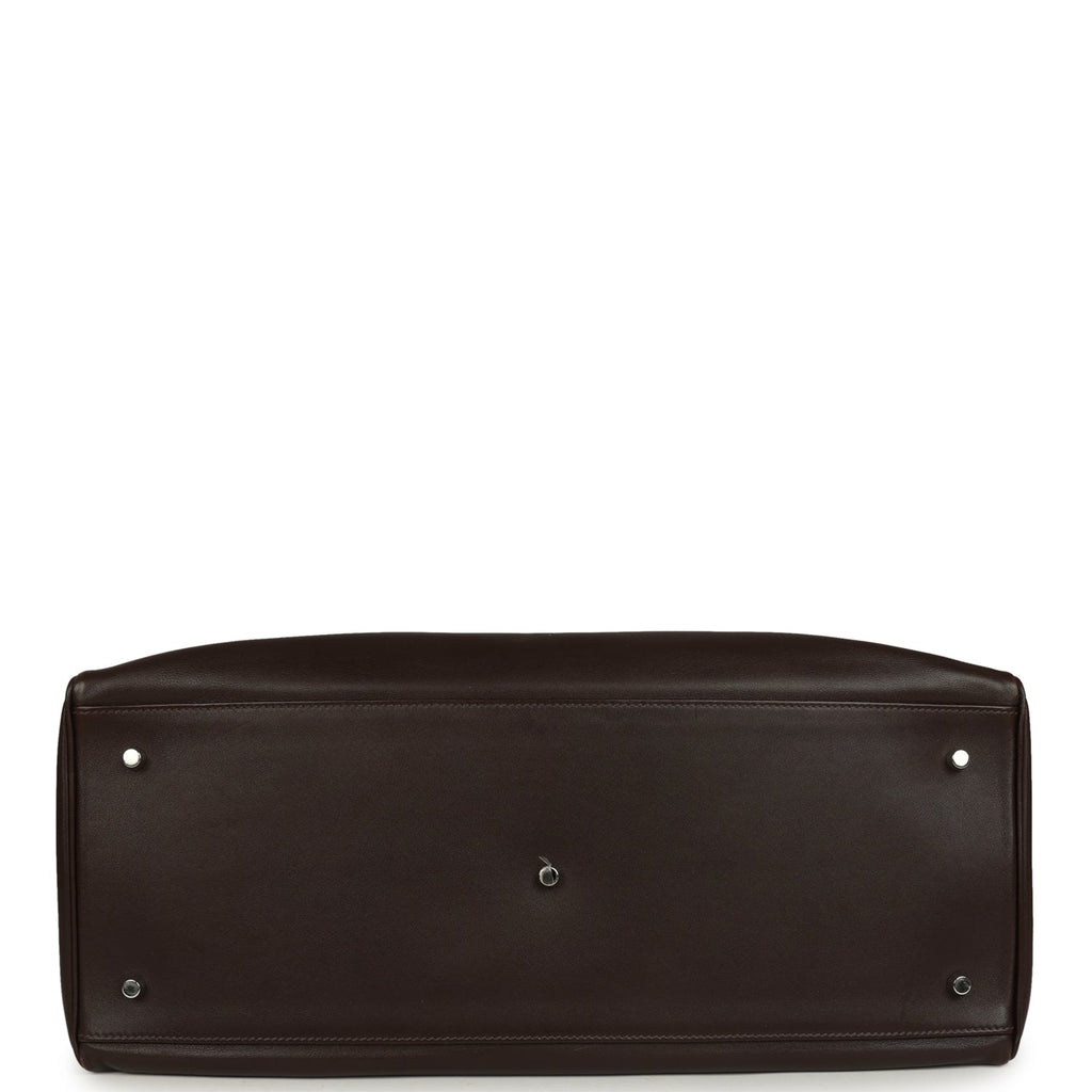 Hermes Kelly Relax 50 Ebene Sikkim Palladium Hardware