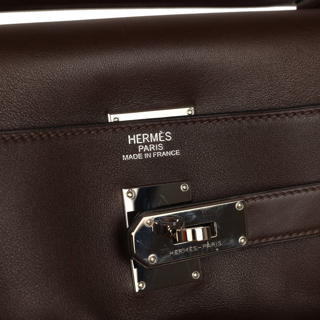 Hermes Kelly Relax 50 Ebene Sikkim Palladium Hardware