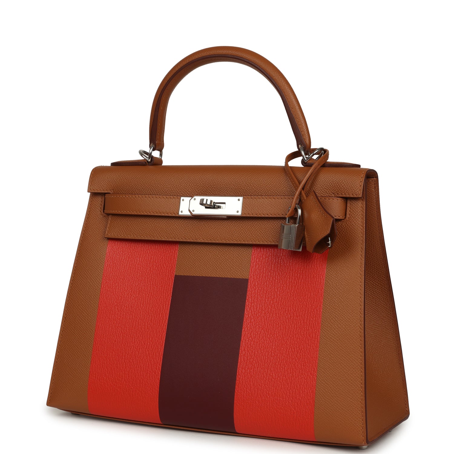 Hermes Kellygraphie Kelly Sellier 28 "Lettre H" Gold Epsom Palladium Hardware