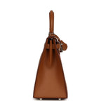 Hermes Kellygraphie Kelly Sellier 28 "Lettre H" Gold Epsom Palladium Hardware