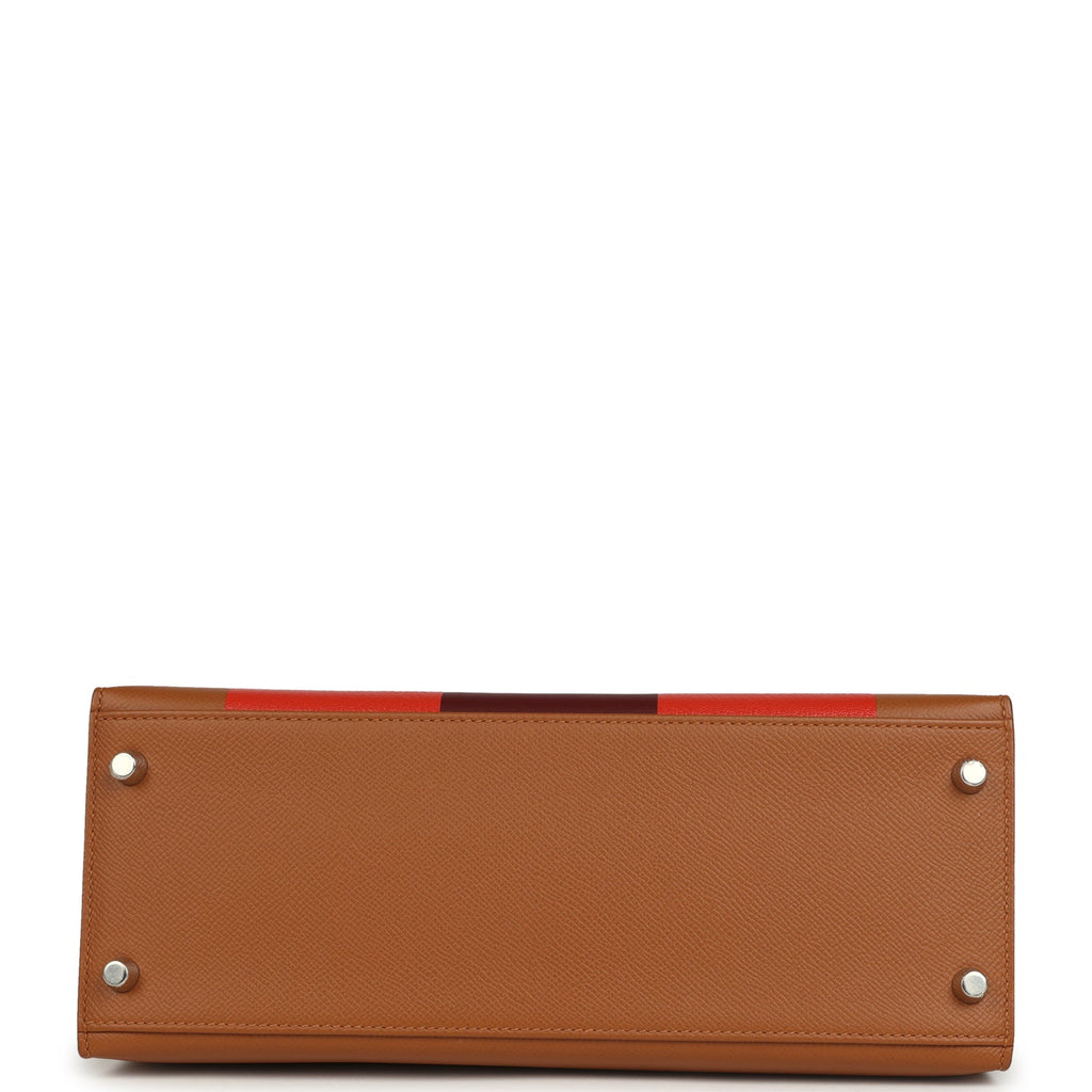 Hermes Kellygraphie Kelly Sellier 28 "Lettre H" Gold Epsom Palladium Hardware