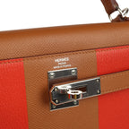 Hermes Kellygraphie Kelly Sellier 28 "Lettre H" Gold Epsom Palladium Hardware
