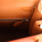 Hermes Kellygraphie Kelly Sellier 28 "Lettre H" Gold Epsom Palladium Hardware