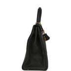 Hermes Kelly Retourne 32 Black Togo Gold Hardware