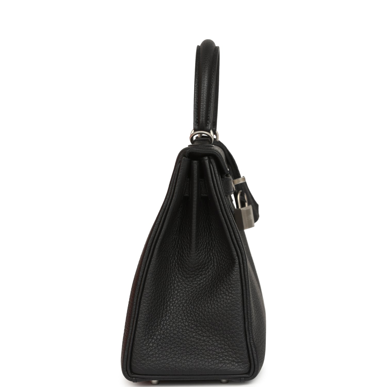 Hermes Special Order (HSS) Kelly Retourne 25 Black Verso Togo Brushed Palladium Hardware