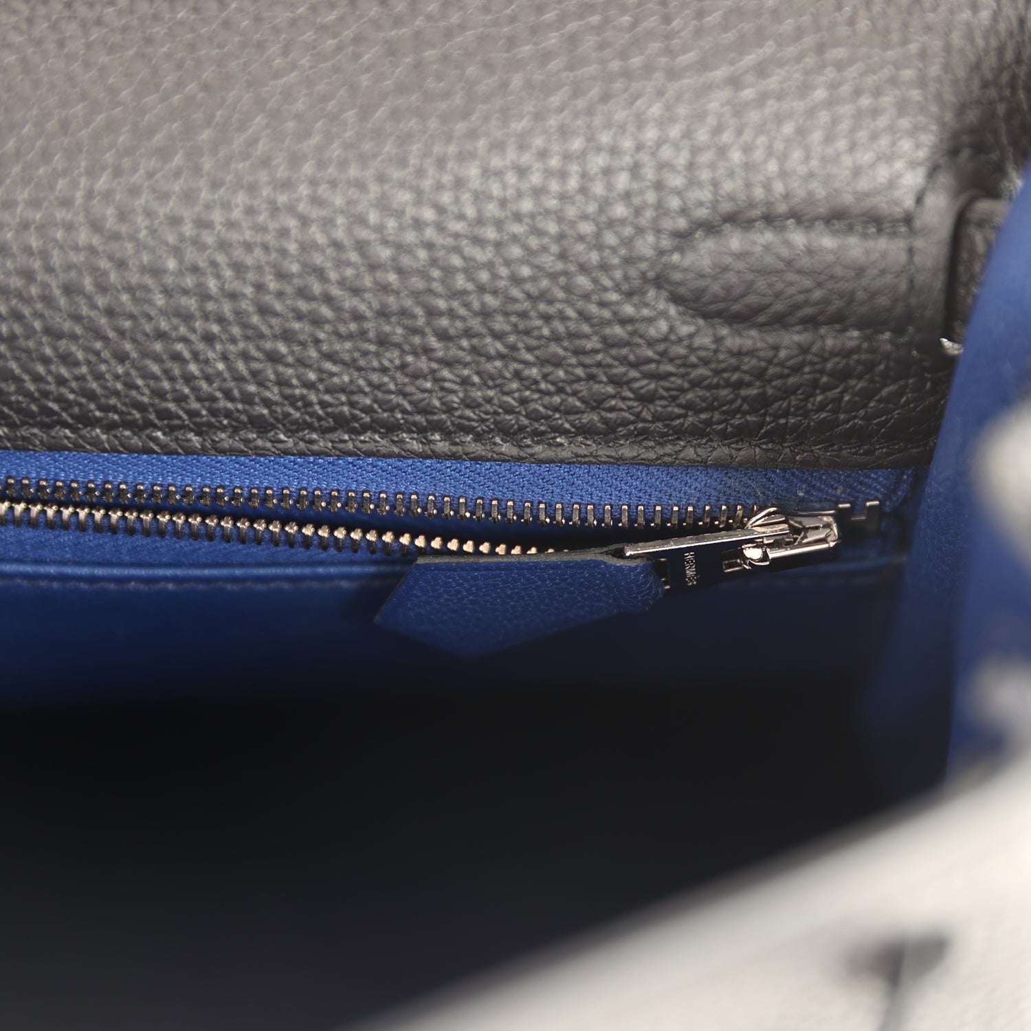 Hermes Special Order (HSS) Kelly Retourne 25 Black Verso Togo Brushed Palladium Hardware